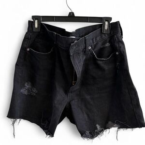 Old Navy Distressed Black Denim Cut-Off Shorts